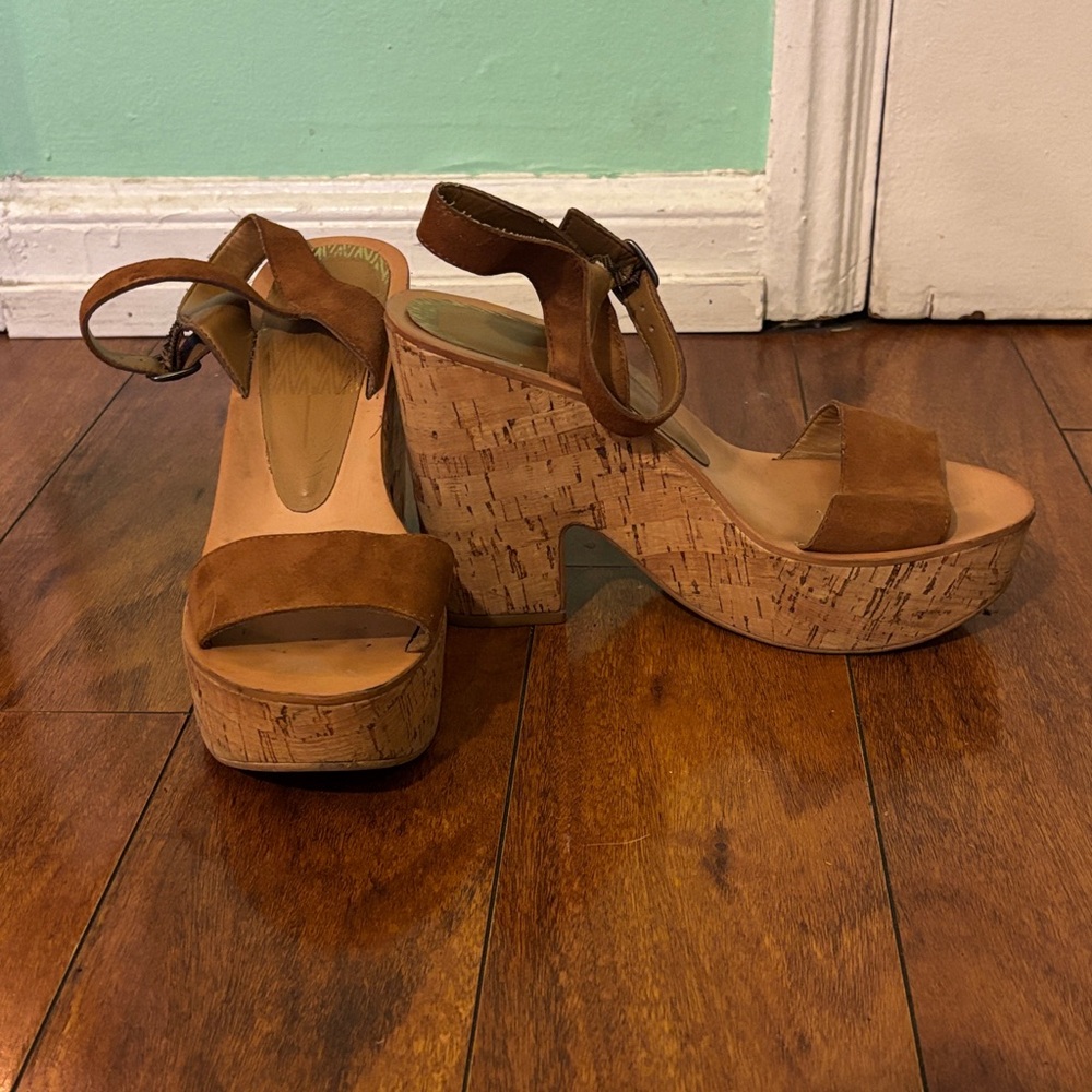 Brown Suede Dolce Vita Platform Sandals